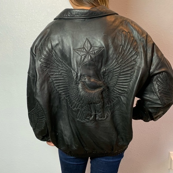 Vintage Jackets & Blazers - Vintage | Montana Street Wear Leather Jacket